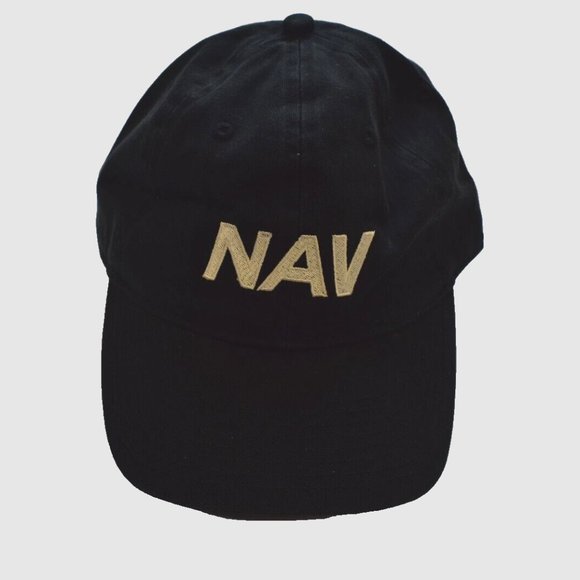 NAV Mens Rapper NAV Embroidered Logo Rare Black Dad Hat Cap New - Picture 1 of 6